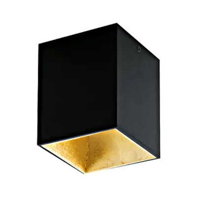 Polasso square 3,3W 3000K black gold IP20