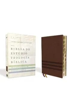 NVI Biblia de Estudio, Teología Bíblica, Leathersoft, Café Con Índice, Interior a Cuatro Colores: Sigue El Plan Redentor de Dios Como Se Desenlaza En