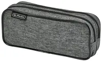Penar scolar Herlitz Knitted - 2 fermoare, gri