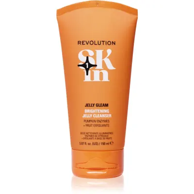 Revolution Skincare Be Bright Natural Fruit AHA Brightening Jelly Cleanser gel de curățare, cu efect de iluminare 150 ml