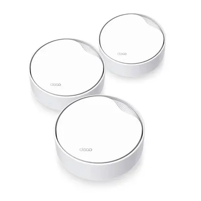 Sistem Mesh Gigabit Dual Band TP Link DECO X50-POE(2PK), 2.4/5 GHz, 3000 Mbps, WiFi 6, PoE, 3 bucati