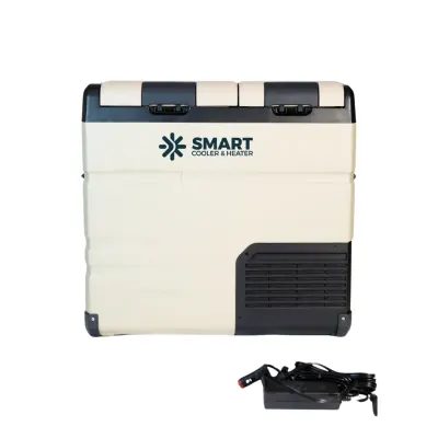 Frigider auto cu compresor smart cooler, cu bluetooth si zona dubla de racire, capacitate 55L, taxa verde inclusa