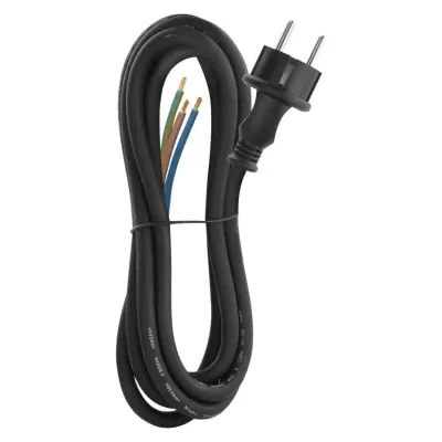 Cablu de alimentare EMOS S03430 nedetasabil flexibil izolatie cauciuc 3x2.5mm2 3m negru