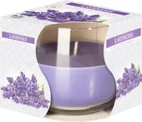 Lumânare parfumată Bispol Aura - Lavanda, 130 g