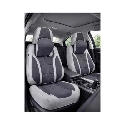 Huse scaune auto universale fractionate Premium 9D fata si spate gri gri antracit Cod: HNG1407-6