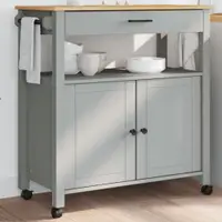 Gossi carucior de bucatarie „monza”, 84x40x90 cm, lemn masiv de pin