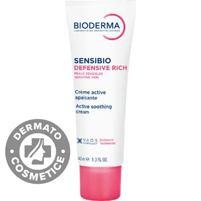 Crema calmanta Sensibio Defensive Rich, 40ml, Bioderma