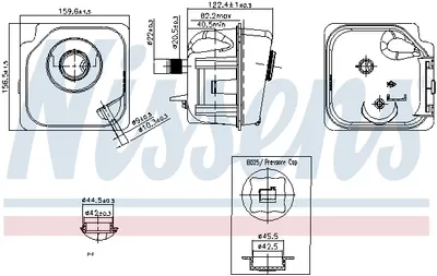 Vas expansiune cu capac, cu senzor nivel potrivit VOLVO 850, C70 I, S70, V70 I 06.91-10.05