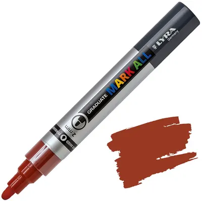 Marker acrilic Lyra Graduate Mark All - 2.0 mm, maro