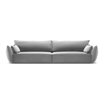 Canapea gri deschis cu tapițerie din catifea 248 cm Vanda – Mazzini Sofas