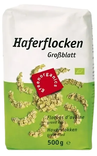 Fulgi de ovăz, mari, 500 g, Green