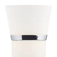 Aplica Dublin 2 Light Wall Light Polished Chrome Opal Glass