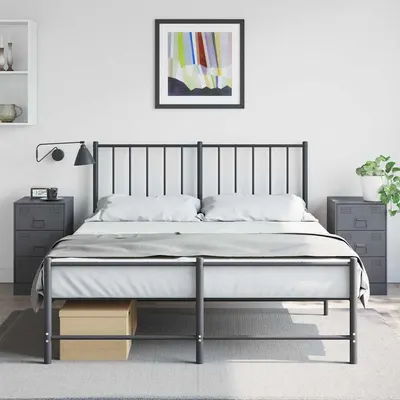 vidaXL Noptiere, 2 buc., antracit, 34,5x39x62 cm, oțel