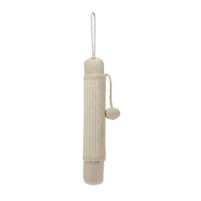 Jucărie de zgâriat și agățat cu minge, pentru pisici, 38x7x7 cm, culoarea bej