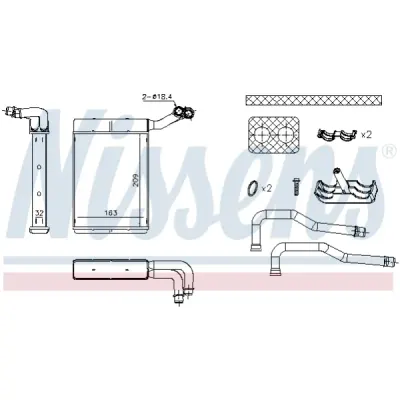 Schimbator caldura, incalzire habitaclu NISSENS 707095