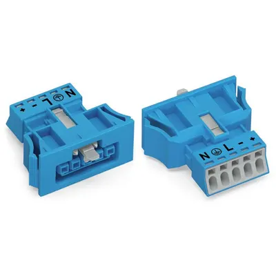 Snap-in socket; 5-pole; Cod. I; 1,50 mm²; blue