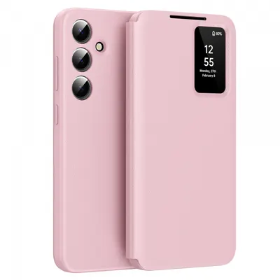 Husa pentru Samsung Galaxy S24 S921, Techsuit, SmartView, Roz