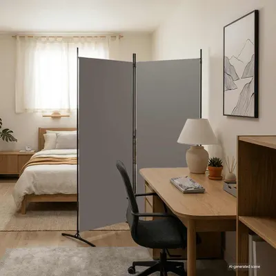 vidaXL Paravan de cameră cu 2 panouri, antracit, 175x180 cm