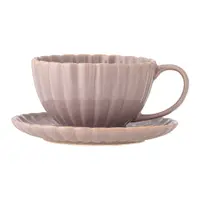 Ceașcă roz-deschis pentru cappuccino din gresie 220 ml Latina – Bloomingville