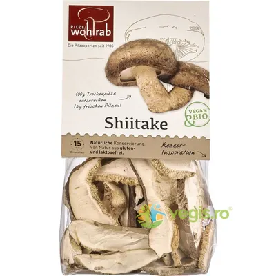 Felii de Ciuperci Shiitake Deshidratate Ecologice/Bio 20g