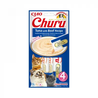 Recompense pentru pisici Churu cu ton vita 4 buc x 14 gr