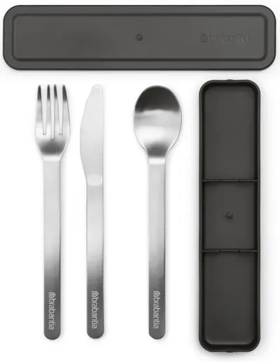 Set de tacâmuri Brabantia - Make & Take, 4 piese, gri închis