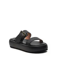 Papuci dama 303874377 - Piele naturala - Negru - Negru