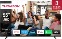 Smart TV Thomson - 55UG4S14, 55'', DLED, 4K, negru