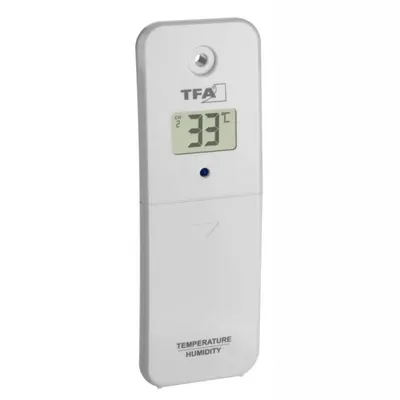 Transmitator wireless digital pentru temperatura si umiditate afisaj LCD Alb compatibil MARBELLA