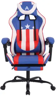 Scaun gaming RFG - Max Game, albastru si alb