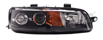 Far dreapta potrivit FIAT PUNTO 1999-2002 - (H1, reglaj electric, fundal negru)