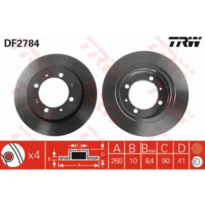 Disc frana TRW DF2784