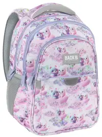 Ghiozdan școlar BackUp 8 P - Pastel Teddy Bears, cu 3 compartimente
