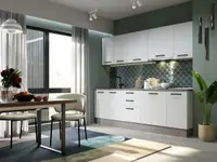 Mobila Bucatarie Elva 243.2 cm Alb Perlat - Configuratia 3
