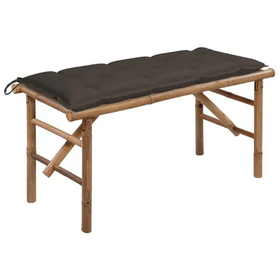 Gossi banca de gradina pliabila cu perna, 118 cm, bambus