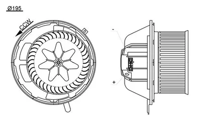 Ventilator habitaclu potrivit BMW 1 (E81), 1 (E82), 1 (E87), 1 (E88), 3 (E90), 3 (E91), 3 (E92), 3 (E93), X1 (E84), X3 (F25), X4 (F26), Z4 (E89) 1.6-4.4 06.04-03.18