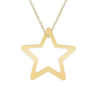 Selena - Colier personalizat argint 925 placat cu aur galben 24K cu pandantiv stea