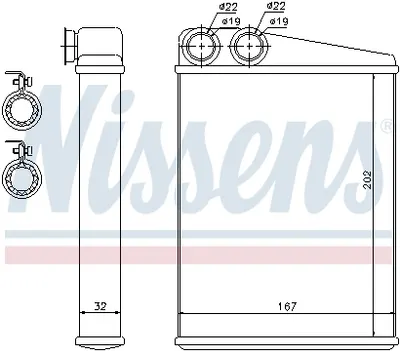 Schimbator caldura incalzire habitaclu (203x168x35) MERCEDES GL (X164), M (W164), R (W251, V251) 3.0-6.2 intre 2005-2014