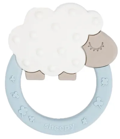 Jucărie de dentiție pentru bebeluși Done by Deer - Sheepy, blue