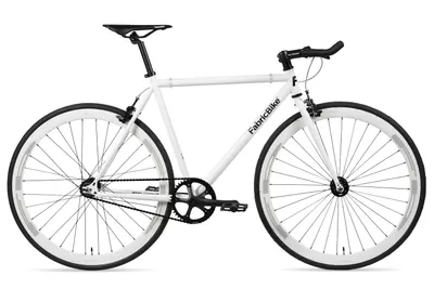 Original - Bicicletă fixie Hi-Ten oțel 28". Glossy white