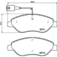 Set placute frana, frana disc BREMBO P 23 145