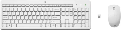 Set tastatură și mouse HP – 230, wireless, alb