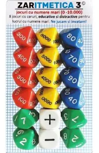Set jocuri educative cu zaruri: Zaritmetica 3. Numere mari