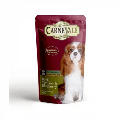 Hrana umeda pentru caini Carnevale cu vita,cerb afine 125 gr