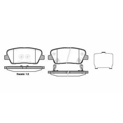 Set placute frana, frana disc REMSA 1274.02