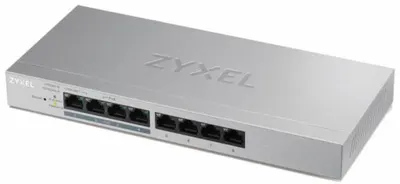 Switch ZyXEL - GS-1200-8HPV2, 8 porturi, argintiu