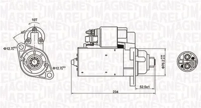 Electromotor (12v, 2kw) Potrivit Seat Cordoba, Ibiza Iii; Skoda Fabia I, Fabia I Praktik, Roomster, Roomster Praktik; Vw Fox, Polo, Polo Iv 1.4d 1.9d 11.99-04.12