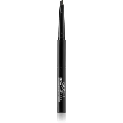 GOSH COPENHAGEN Brow Shape & Fill creion dermatograf cu două capete pentru sprâncene culoare 002 Greybrown 0.5 g