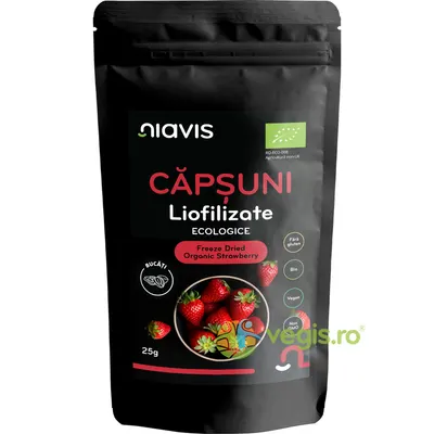 Capsuni Liofilizate Bucati Ecologice/Bio 25g