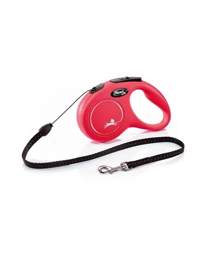 FLEXI New Classic lesa automata cu sir pentru caini, rosu, marimea S, 5 m
